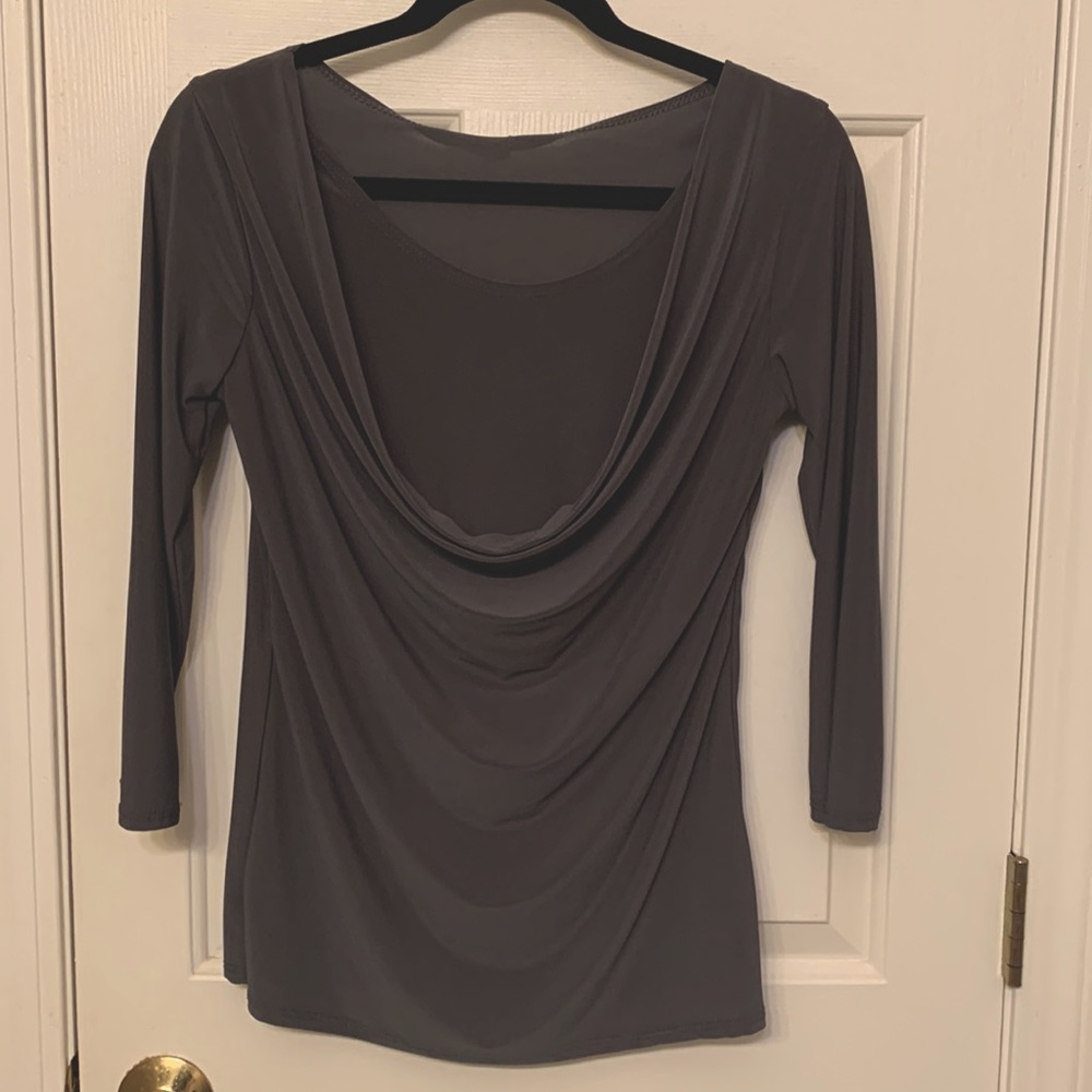 Scoop neck 3/4 length sleeve top. NWT
